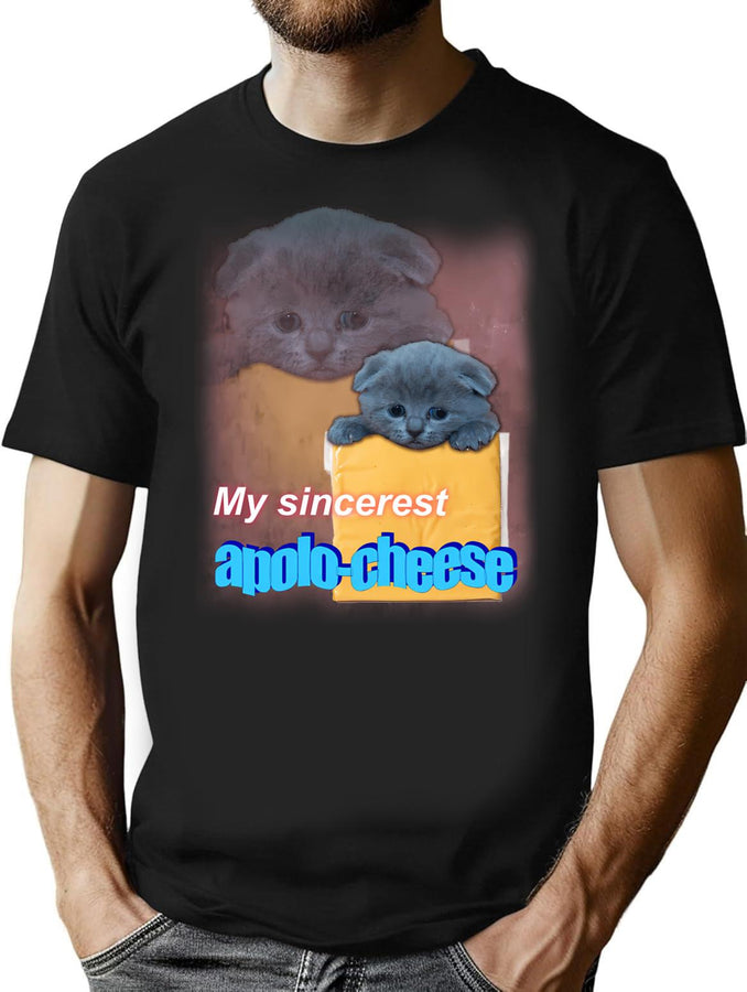 My Apolocheese T-Shirt for Men & Women, T-Shirts Graphic Tee - Black