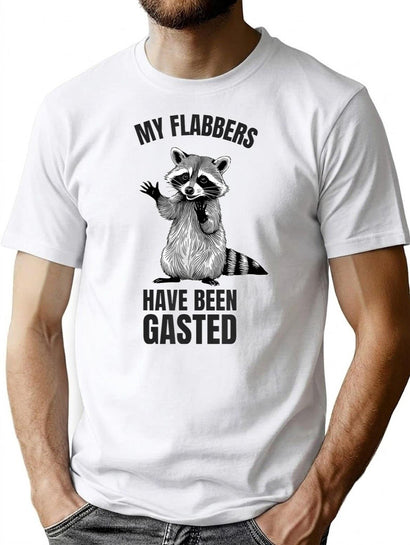 My Flabbers Have Been Gasted Raccoon T-Shirt for Men & Women, T-Shirts Graphic Tee - Black