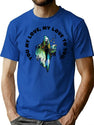 My Love - Funny Bad Translation Of Flirting Bootleg Graphic T-Shirt - Blue