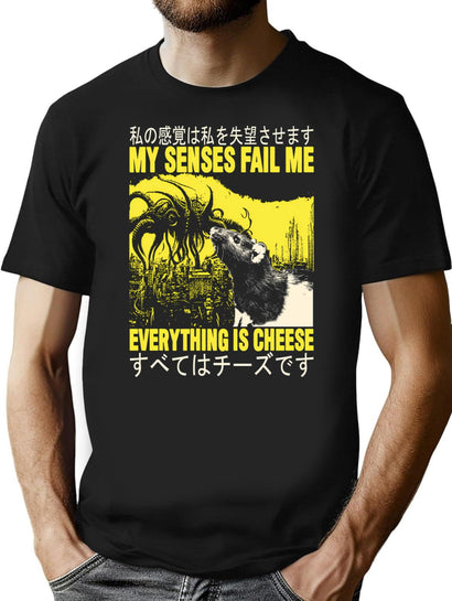 My Senses Fail Me Rat T-Shirt for Men & Women, T-Shirts Graphic Tee - Black