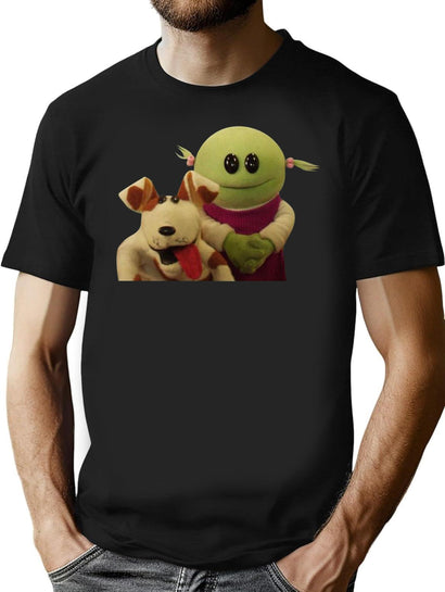 Nanalan Mona and Russer T-Shirt for Men & Women, T-Shirts Graphic Tee - Black