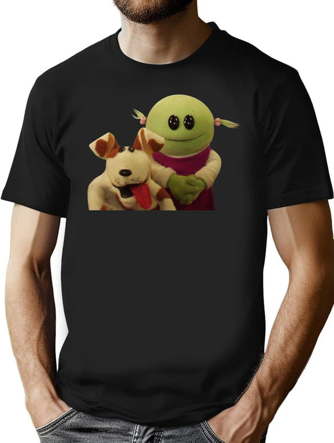 Nanalan Mona and Russer T-Shirt for Men & Women, T-Shirts Graphic Tee - Black