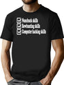 Napoleon Dynamite Skills Premium Heavyweight Cotton T-Shirt - Black