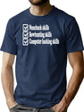 Napoleon Dynamite Skills T-Shirt for Men & Women, T-Shirts Graphic Tee - Navy