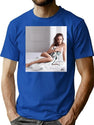 Natalie Portman Sexy Premium Heavyweight Cotton T-Shirt - Blue