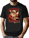 Naughty Santa Claus Vintage Style Santa T-Shirt for Men & Women, T-Shirts Graphic Tee - Black