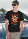Naughty Santa Claus Vintage Style Santa T-Shirt for Men & Women, T-Shirts Graphic Tee - Navy