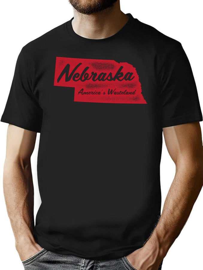 Nebraska T-Shirt for Men & Women, T-Shirts Graphic Tee - Black