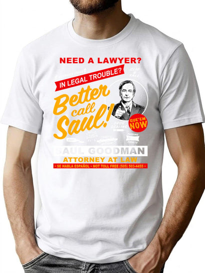 Need A Lawyer Then Call Saul Dks T-Shirt for Men & Women, T-Shirts Graphic Tee - Black