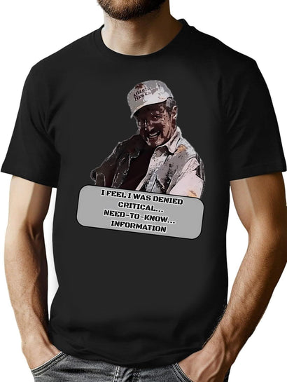 Need To Know Information T-Shirt for Men & Women, T-Shirts Graphic Tee - Black