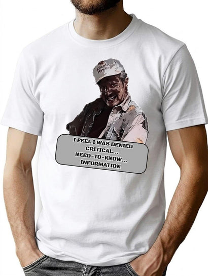 Need To Know Information T-Shirt for Men & Women, T-Shirts Graphic Tee - Black