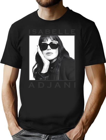 Needed Gifts The Black Dahlia Adjani Light Blue Vintage Photograp T-Shirt for Men & Women, T-Shirts Graphic Tee - Black