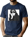 Needed Gifts The Black Dahlia Adjani Light Blue Vintage Photograp T-Shirt for Men & Women, T-Shirts Graphic Tee - Navy