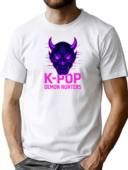 Neon K-Pop Demon Hunters Of Darkness T-Shirt for Men & Women, T-Shirts Graphic Tee - Black