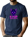 Neon K-Pop Demon Hunters Of Darkness T-Shirt for Men & Women, T-Shirts Graphic Tee - Navy