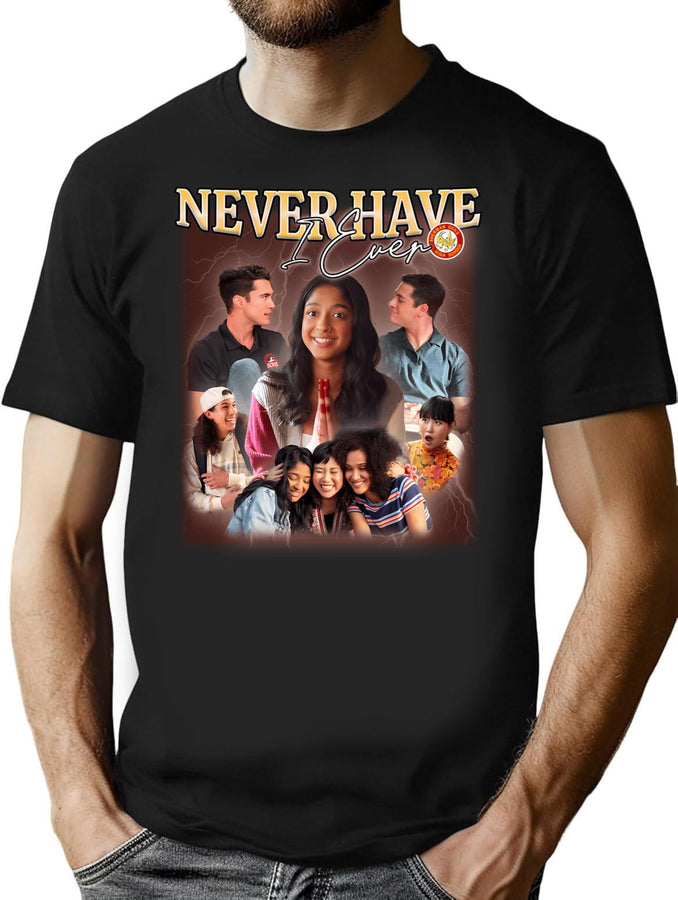 Never Have I Ever Bootleg Vintage Bootleg Graphic T-Shirt - Black