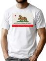 New California Republic Worn-Out Flag T-Shirt for Men & Women, T-Shirts Graphic Tee - White