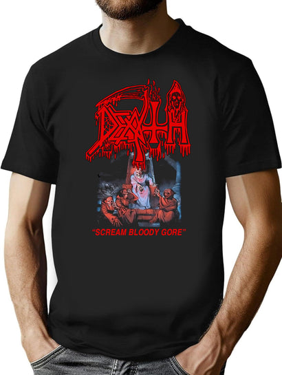 New Death Scream Bloody Gore T-Shirt T-Shirt for Men & Women, T-Shirts Graphic Tee - Black