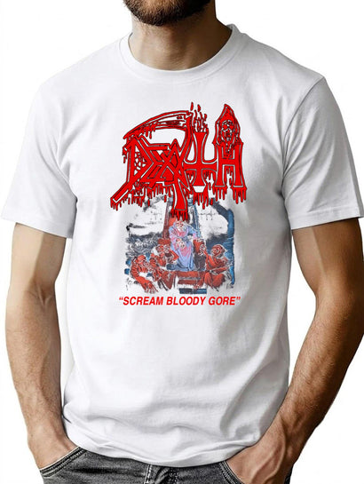 New Death Scream Bloody Gore T-Shirt T-Shirt for Men & Women, T-Shirts Graphic Tee - Black