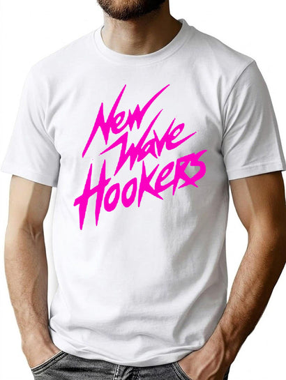 New Wave Hookers Funny Vintage Porn Movies T-Shirt for Men & Women, T-Shirts Graphic Tee - Black