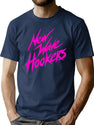 New Wave Hookers Funny Vintage Porn Movies T-Shirt for Men & Women, T-Shirts Graphic Tee - Navy