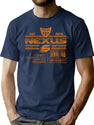 Nexus 6 Worn Replicants T-Shirt for Men & Women, T-Shirts Graphic Tee - Navy