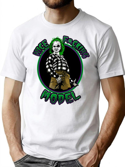 Nice Model T-Shirt for Men & Women, T-Shirts Graphic Tee - Black