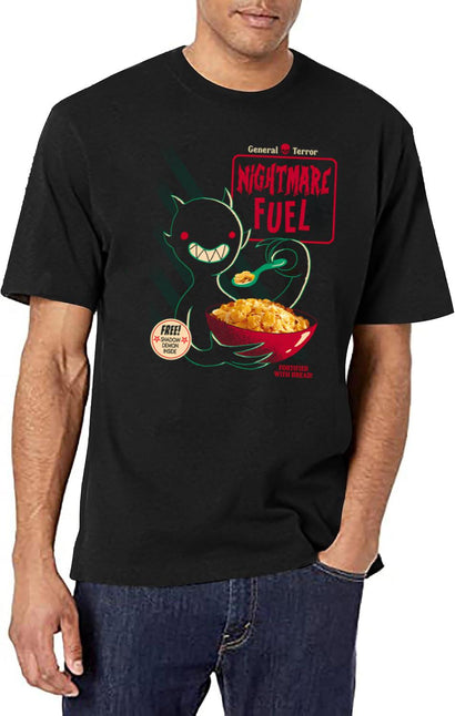 Nightmare Fuel T-Shirt for Men & Women, T-Shirts Graphic Tee - Black