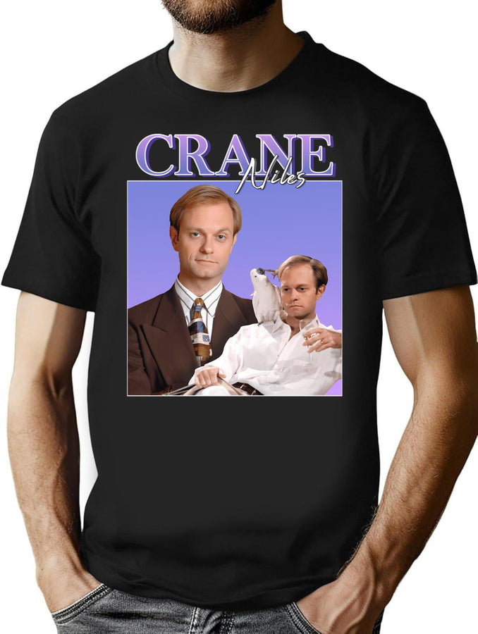 Niles Crane Premium Heavyweight Cotton T-Shirt - Black