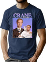 Niles Crane Premium Heavyweight Cotton T-Shirt - Navy
