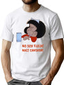 No Soy Floja Naci Cansada Mafalda T-Shirt for Men & Women, T-Shirts Graphic Tee - White