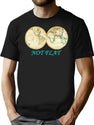 Not Flat -- Antique World Map For Large Or Small Chested People T-Shirt for Men & Women, T-Shirts Graphic Tee - Black
