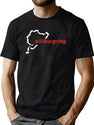 Nurburgring - Map Graphic Day Track Black T-Shirt - Green