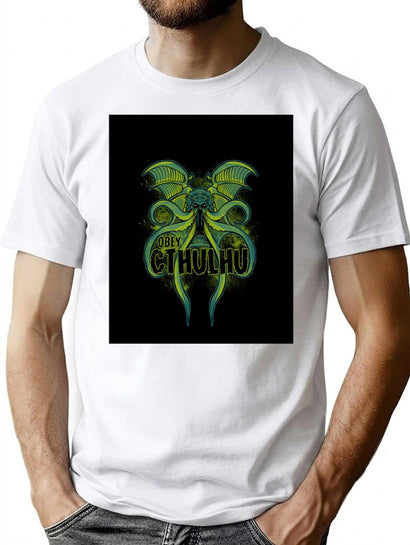 Obey The Cthulhu T-Shirt for Men & Women, T-Shirts Graphic Tee - Black