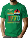October 1970 Birthday T-Shirt for Men & Women, T-Shirts Graphic Tee - Green
