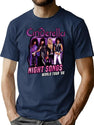 Official Night Songs World Tour Bootleg Graphic T-Shirt - Navy