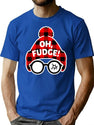 Oh Fudge A Christmas Story T-Shirt for Men & Women, T-Shirts Graphic Tee - Blue