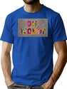 Oh Word 90'S Slang Vintage Bootleg Newspaper Collage Bootleg Graphic T-Shirt - Blue
