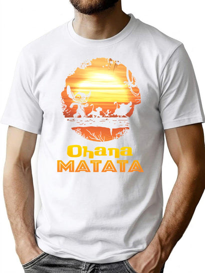 Ohana No Worries T-Shirt for Men & Women, T-Shirts Graphic Tee - Black