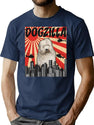 Old English Sheepdog Dogzilla T-Shirt for Men & Women, T-Shirts Graphic Tee - Navy