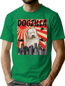 Old English Sheepdog Dogzilla T-Shirt for Men & Women, T-Shirts Graphic Tee - Green