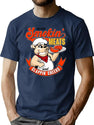 Old Row Smokin Meats and Clappin Cheeks BBQ T-Shirt for Men & Women, T-Shirts Graphic Tee - Navy