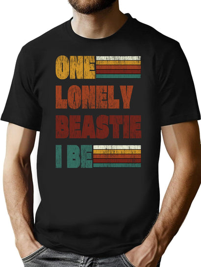 One Lonely Beastie I Be. Vintage. T-Shirt for Men & Women, T-Shirts Graphic Tee - Black