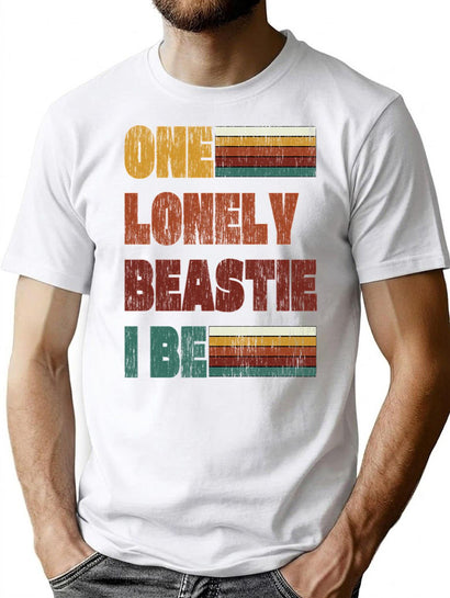 One Lonely Beastie I Be. Vintage. T-Shirt for Men & Women, T-Shirts Graphic Tee - Black