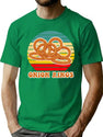 Onion Rings Retro Sunset T-Shirt for Men & Women, T-Shirts Graphic Tee - Green