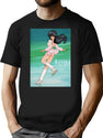 Orange Road Bootleg Graphic T-Shirt - Black