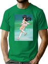 Orange Road Bootleg Graphic T-Shirt - Green