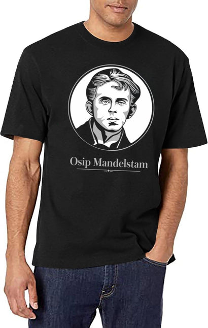 Osip Mandelstam Poet T-Shirt for Men & Women, T-Shirts Graphic Tee - Black