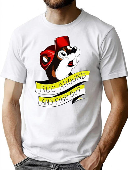 Otter BUC Around and Find Out Premium Heavyweight Cotton T-Shirt - Black