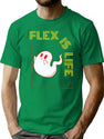 Our Lives Are Sweet Life Is Flexis Bootleg Graphic T-Shirt - Green